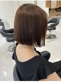 ボブスタイル、ストレートパーマ