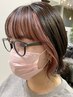カット＋【フェイスフレーミング（顔周りインナー）】＋全体プレミアムカラー