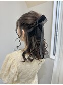 【髪質改善】ふわふわハーフアップヘア@SARASA/結婚式ヘアセット