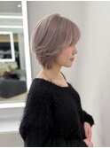 ホワイトグレージュ[着物/メルティカラー/透け感バング/新宿]