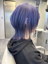 リラス 博多(rilas)&nbsp;ラベンダーカラー　ネイビーカラー　ダブルカラー　ウルフカット