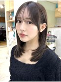 20代30代40代◎前髪パーマ韓国風巻きくすみベージュお団子ヘア