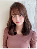 【OPEN】小顔前髪あり後れ毛サイドバングメルティカラー