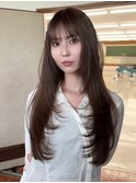 韓国ヘアーハッシュカットレイヤーカットグレージュブリーチ無し