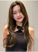 【MINX】くびれヘア+くすみベージュハイライトカラー_表参道