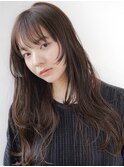 大人かわいい小顔耳かけレイヤーロング20代30代40代2025