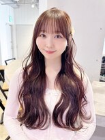 アルバム 池袋(ALBUM) 韓国ヘア顔周りレイヤーロング前髪カット_F30688