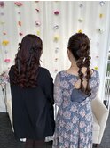 友達同士でヘアセット