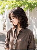 ふんわりパーマ ボブ ゆるふわ 大人パーマ 外ハネ 