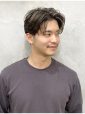 恵比寿/men's/ナチュラルセンターパート/ニュアンスパーマ