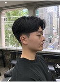 メンズセンターパートニュアンスパーマフェザーパーマ