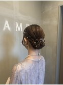 ▽編み込みシニヨン