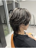 77. 結婚式ヘアアレンジ/大人上品セットアップ/グレージュ