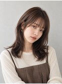 小顔見えレイヤーセミロング