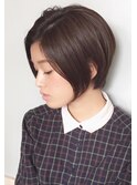 大人かわいい　ダークカラー×小顔ショートボブ　《Belle原宿》