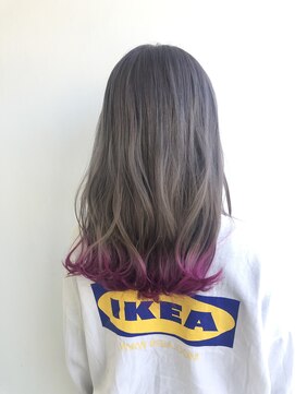 ヘアメイク オブジェ(hair make objet) シルバー×パープル