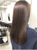 invitationお客様スタイル)明るめベージュサラサラストレート♪