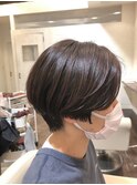 大人可愛いハンサムショート/20代30代40代/江渡裕司/毛先パーマ