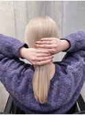 【ミルクティーべージュ】[ケアブリーチ/ハイトーンカラー] 