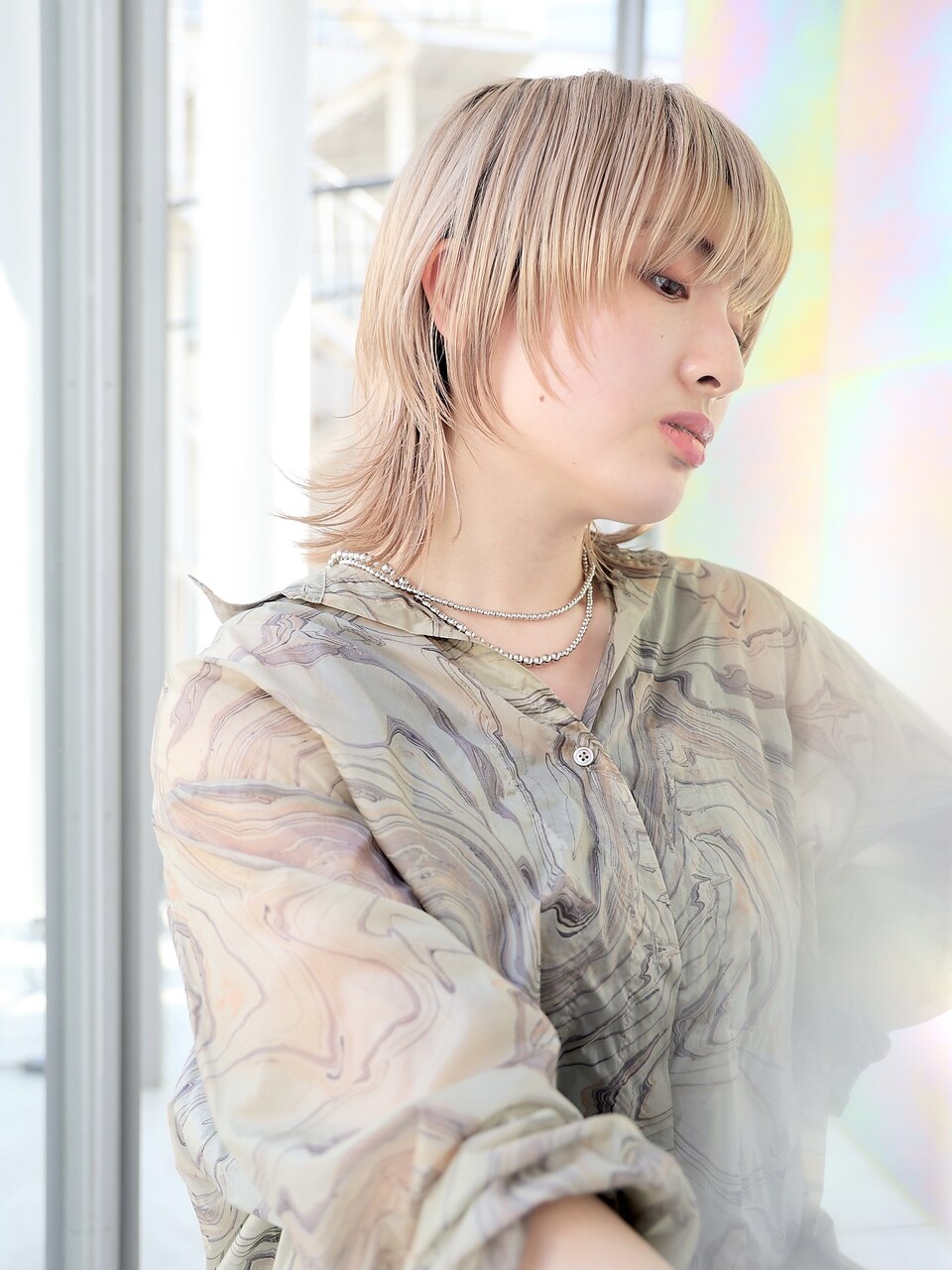 シャポード　ハーフハンドメイド　ソフトカールウェーブショート　アッシュブラウン シャポード ハーフハンドメイド ソフトカールウェーブショート