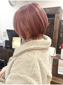 大人ショートボブ × くすみピンク 【横須賀中央 Really】