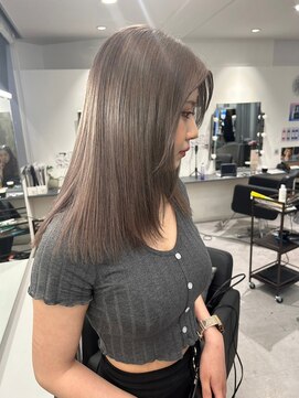 キング 梅田(K!ng) グレージュカラーダブルカラーケアブリーチ