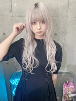 インク 渋谷(INK.) ホワイト×顔まわりウルフ×シールエクステ80枚
