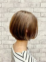 アース 上本町店(HAIR&MAKE EARTH) 大人可愛い丸みボブラベンダーベージュベビーベージュ