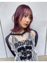 ラ キング(LA KING)&nbsp;顔周りレイヤーカットボブウルフネビージュ小顔ワンレン