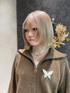 ロンドシエル 横浜(Lond ciel) ブロンド/レイヤーボブ/顔周り