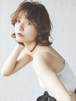 ラダ(Lada)&nbsp;ウルフボブ くびれボブ ニュアンスパーマ ベージュカラー