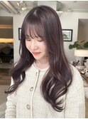 カシスローズピンクラベンダーパープルツヤロング透明感カラー