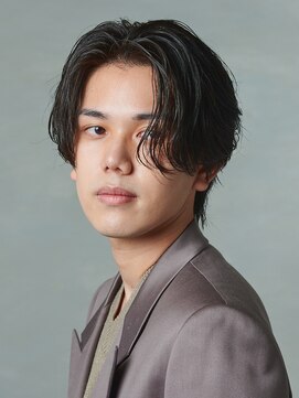 エルマーク 渋谷(L-MARK) ニュアンスパーマ/センターパート/マッシュ/カルマパーマ/メンズ