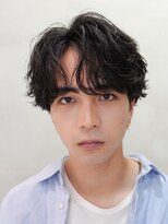 フィフス(fifth)&nbsp;原宿ニュアンスパーマメンズカットセンターパートメンズパーマ