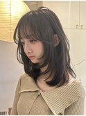 韓国風/レイヤー/前髪カット/オリーブ/透明感/ハッシュカット
