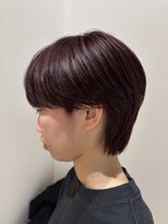 モリオフロムロンドン 大宮店(morio from London)&nbsp;ワインレッド×韓国風カット 「村田」