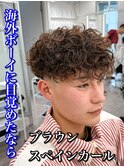 MEN’S HAIR/サーフカール/刈り上げセンターパート/南堀江