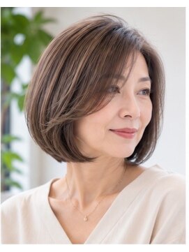 アースオーセンティック 小平店(EARTH Authentic) 脱白髪染め×前下がりショートボブ