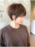 大人可愛い小顔ショートボブ/ひし形ショート/30代40代50代
