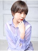 大人可愛い20代30代40代小顔 グレージュ クールショートB8
