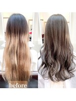 ミシェリー(misherry)&nbsp;美髪こなれミディホワイトグレージュ大人かわいいワンホン韓国風