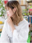 ★グラデーションカラー大人可愛い外巻きパーマ20代30代40代★8