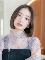 メゾンバイハバナ(maison by HAVANA)&nbsp;20代30代大人かわいい黒髪小顔前髪パーマ韓国くびれレイヤーボブ