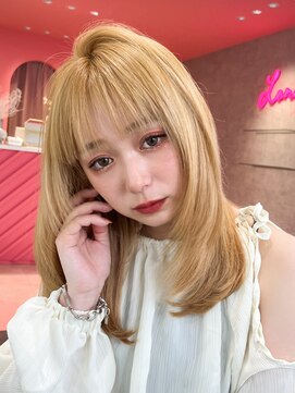 ロンドヴァリー 渋谷店(Lond vallee) カールセミディ姫カット外はねボブ 艶髪 フェイスレイヤー**//