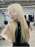 抜きっぱなしブリーチ・表参道ブリーチ・ケアブリーチ・ロング