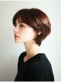 小顔ショート/白髪ぼかし/ハイライト/40代50代