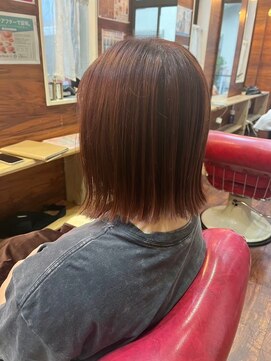 スマイリー(SMiLLY) 前下りボブ☆ピンクブラウンカラー♪