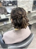 ボブ×ハーフアップ＊°*