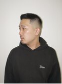 BURGメンズカットアップバングスパイキーショートスキンフェード