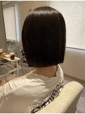 縮毛矯正/切りっぱなしボブ